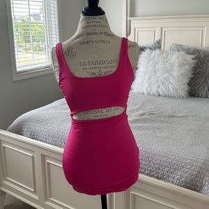 NWOT Kim Kardasian Barbiecore Pink Dress